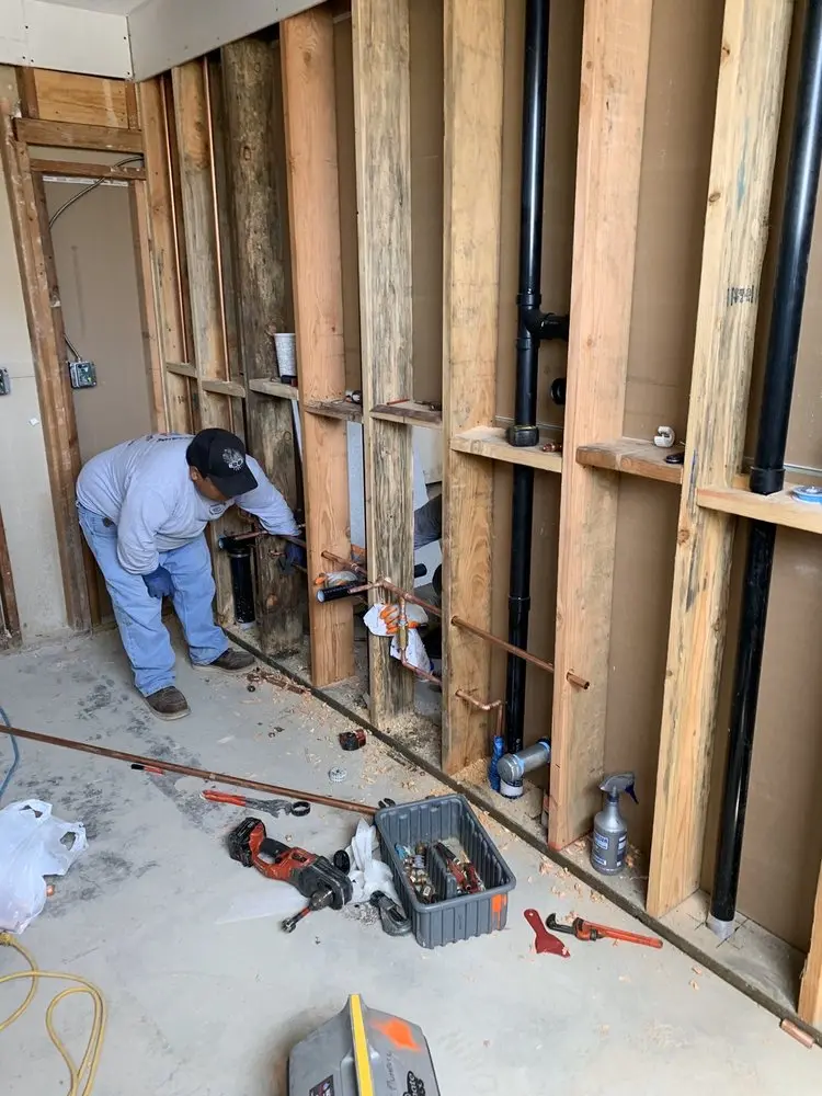 Commercial rough-in plumbing for Gas Line Repair in Angleton